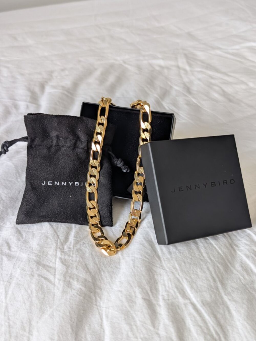 Jenny Bird Landry Cuban Link Chain Necklace 14K Gold Plated Chunky Statement
